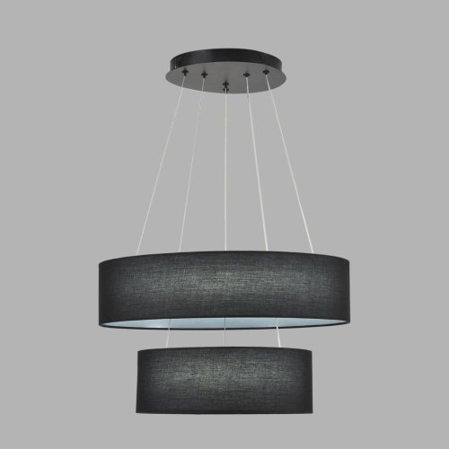 Светильник подвесной LED Sava 8373/55L Lumion чёрный на 1 лампу, основание чёрное в стиле минимализм кольца фото 5