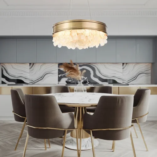 Люстра подвесная VERONA A L12 193713-23 ImperiumLoft прозрачная на 12 ламп, основание латунь в стиле современный фото 16