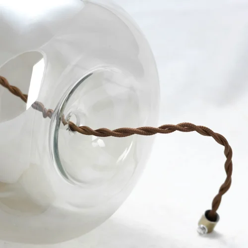 Светильник подвесной LED Acquario LSP-8355 Lussole прозрачный 1 лампа, основание матовое золото в стиле модерн выдувное фото 2