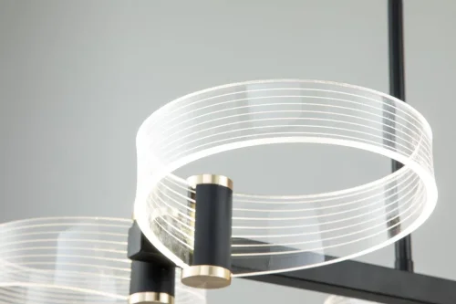 Светильник подвесной LED с пультом Cloud 10242/6LED Escada прозрачный на 1 лампу, основание чёрное в стиле хай-тек с пультом фото 3 Светильник подвесной LED с пультом Cloud 10242/6LED Escada прозрачный на 1 лампу, основание чёрное в стиле хай-тек с пультом фото 3