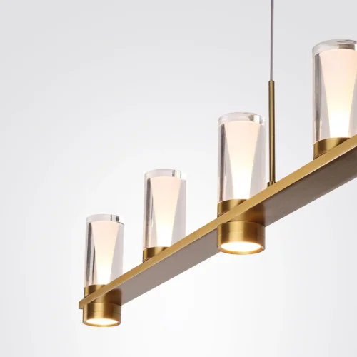 Светильник подвесной Defance 7144/45L Odeon Light прозрачный на 7 ламп, основание бронзовое в стиле классический современный линейный фото 6 Светильник подвесной Defance 7144/45L Odeon Light прозрачный на 7 ламп, основание бронзовое в стиле классический современный линейный фото 6