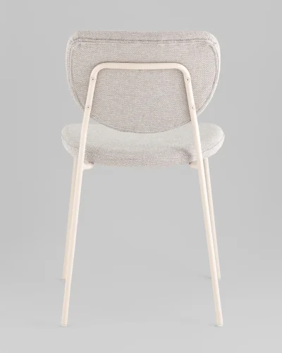 Стул обеденный Gigi, серый, белые ножки УТ000039036 Stool Group, серый/шенилл, ножки/металл/, размеры - ***** фото 4