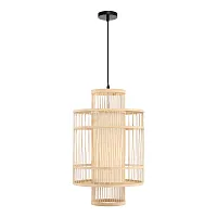 Светильник подвесной Alma SL6241.523.01 ST-Luce бежевый коричневый на 1 лампу, основание чёрное в стиле современный 