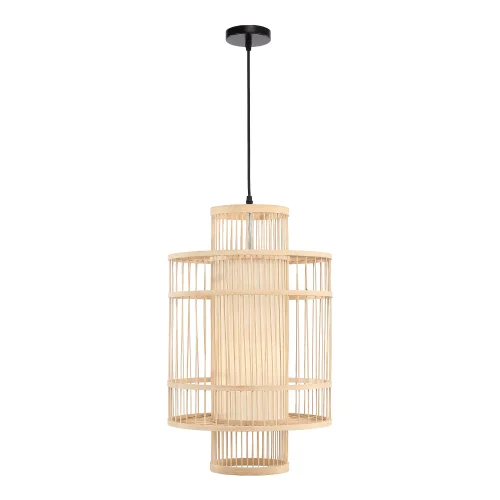 Светильник подвесной Alma SL6241.523.01 ST-Luce бежевый коричневый на 1 лампу, основание чёрное в стиле современный 