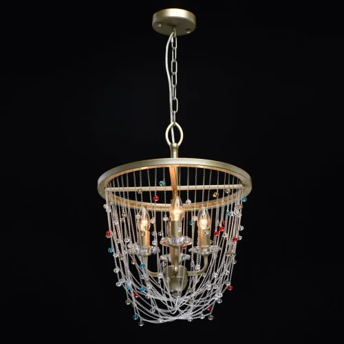 Люстра подвесная Валенсия 299012004 Chiaro серая серебряная на 4 лампы, основание серое серебряное в стиле классика  фото 2