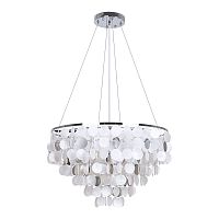 Люстра подвесная Pipirima A4100LM-8CC Arte Lamp белая на 8 ламп, основание хром в стиле современный 