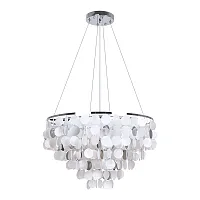 Люстра подвесная Pipirima A4100LM-8CC Arte Lamp белая на 8 ламп, основание хром в стиле современный 