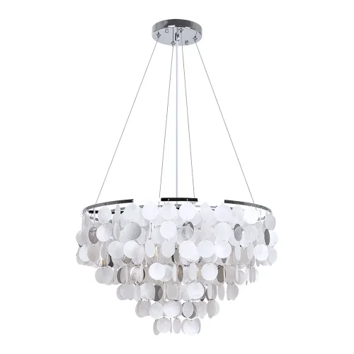 Люстра подвесная Pipirima A4100LM-8CC Arte Lamp белая на 8 ламп, основание хром в стиле современный 