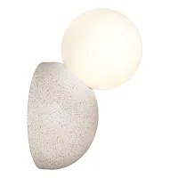 Бра Estruzzo SL1512.501.01 ST-Luce белый 1 лампа, основание белое в стиле минимализм молекула шар
