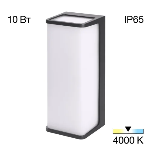 Настенный светильник уличный LED Domus CLU0802 Citilux уличный IP65 чёрный на 1 , плафон белый в стиле современный хай-тек LED