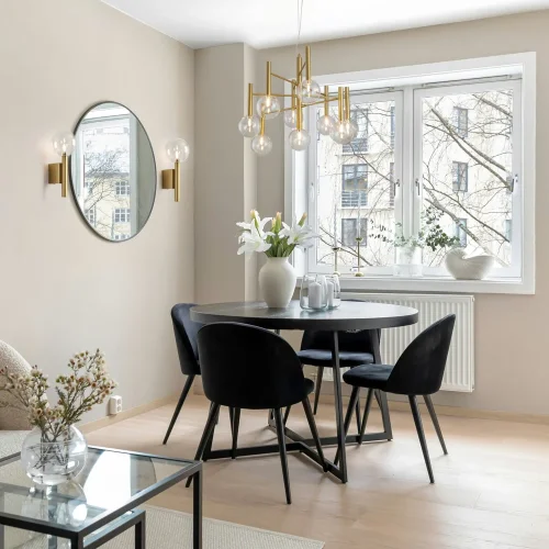 Люстра подвесная Luce FR5584CL-L45G Freya прозрачная на 9 ламп, основание золотое в стиле современный фото 4 Люстра подвесная Luce FR5584CL-L45G Freya прозрачная на 9 ламп, основание золотое в стиле современный фото 4