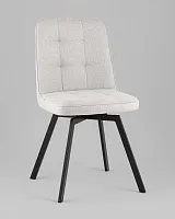 Стул Pleid, вращающийся, серый, сиденье УТ000040523 Stool Group, серый/рогожка, ножки/металл/чёрный, размеры - *855****