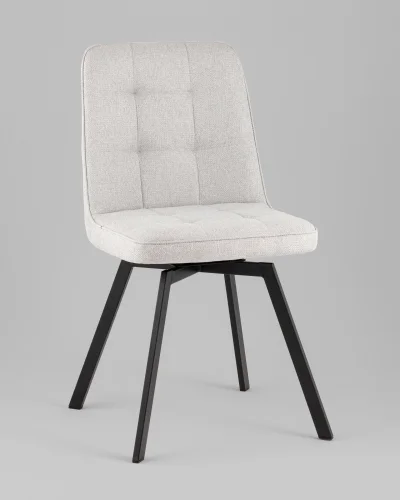 Стул Pleid, вращающийся, серый, сиденье УТ000040523 Stool Group, серый/рогожка, ножки/металл/чёрный, размеры - *855****