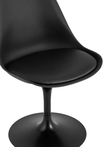 Стул Tulip черный УТ000035972 Stool Group, чёрный/пластик, ножки/металл/чёрный, размеры - ***** фото 2