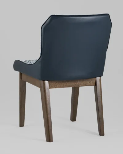 Cтул обеденный НИМЕРИА, синий (набор 2 шт) УТ000024031 Stool Group, синий/текстиль, ножки/массив гевеи/, размеры - ***** фото 5