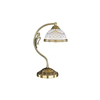 Настольная лампа P 7002 P Reccagni Angelo белая 1 лампа, основание античное бронза латунь металл в стиле классический 
