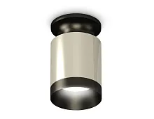 Светильник накладной Techno spot XS6305062 Ambrella light серебряный 1 лампа, основание чёрное в стиле современный круглый