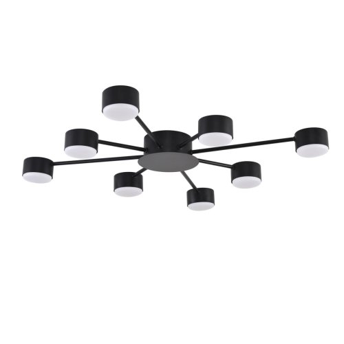 Светильник потолочный Torina 8344/8C Lumion чёрный на 8 ламп, основание чёрное в стиле минимализм 