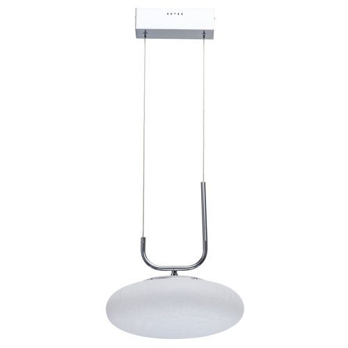 Светильник подвесной LED с пультом Ауксис 722010601 DeMarkt белый 1 лампа, основание серебряное в стиле хай-тек с пультом
