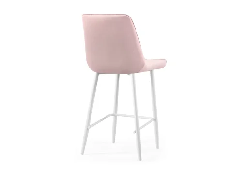 Полубарный стул Седа К розовый / белый 511174 Woodville, розовый/велюр, ножки/металл/белый, размеры - ****490*570 фото 4