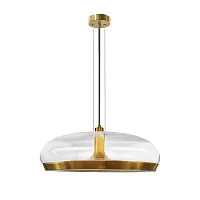 Светильник подвесной LED Sonata 5740/17 SP-12 Divinare прозрачный на 1 лампу, основание латунь в стиле современный 