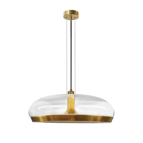 Светильник подвесной LED Sonata 5740/17 SP-12 Divinare прозрачный на 1 лампу, основание латунь в стиле современный 