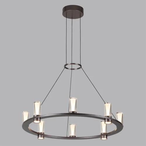 Люстра подвесная Defance 7143/55L Odeon Light прозрачная на 8 ламп, основание серое чёрное в стиле классический современный кольца фото 4 Люстра подвесная Defance 7143/55L Odeon Light прозрачная на 8 ламп, основание серое чёрное в стиле классический современный кольца фото 4