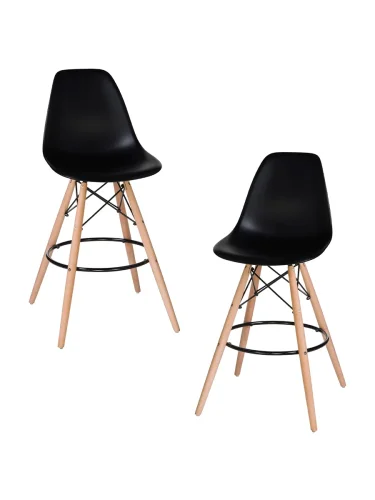 Набор 2 шт Стул барный DOBRIN DSW BAR (ножки светлый бук, цвет сиденья чёрный (B-03)) цвет сиденья черный (B-03), цвет основания светлый бук Dobrin, /, ножки/дерево/, размеры - *1080**** Набор 2 шт Стул барный DOBRIN DSW BAR (ножки светлый бук, цвет сиденья чёрный (B-03)) цвет сиденья черный (B-03), цвет основания светлый бук Dobrin, /, ножки/дерево/, размеры - *1080****