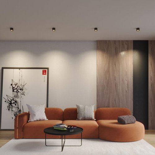 Светильник накладной LED с переключателем цветовой температуры Orbis 359593 Novotech белый чёрный на 1 лампу, основание чёрное в стиле современный хай-тек круглый фото 3