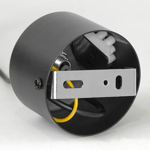 Светильник подвесной LED Milam LSP-7450 Lussole серый на 1 лампу, основание чёрное в стиле современный фото 7