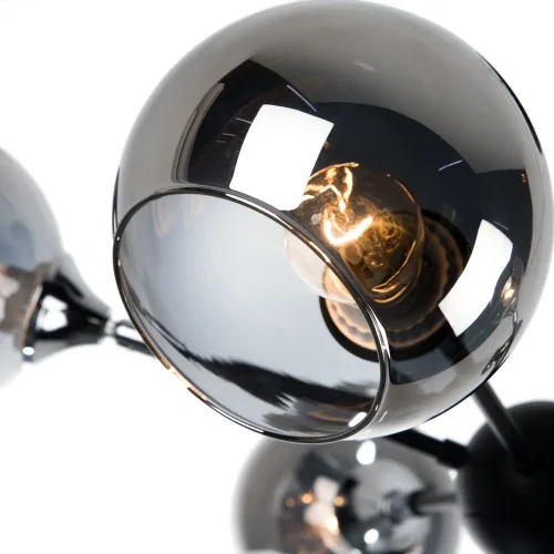 Люстра потолочная Brooke A2708PL-5BK Arte Lamp чёрная серая на 5 ламп, основание чёрное в стиле модерн шар фото 3
