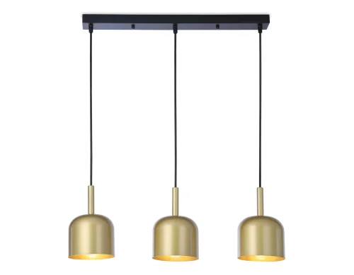 Светильник подвесной TR97118 Ambrella light золотой 3 лампы, основание чёрное в стиле лофт современный 