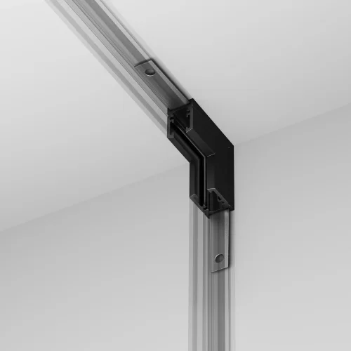 Коннектор угловой внутренний, накладной Magnetic track system Levity TRA184ICL-11B Maytoni чёрный в стиле современный хай-тек для светильников серии Magnetic track system Levity накладной levity магнитная фото 5