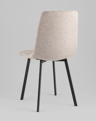 Стул Chilly, рогожка Lumos, бежевый, сиденье УТ000039785 Stool Group, бежевый/рогожка, ножки/металл/чёрный, размеры - ***** фото 4