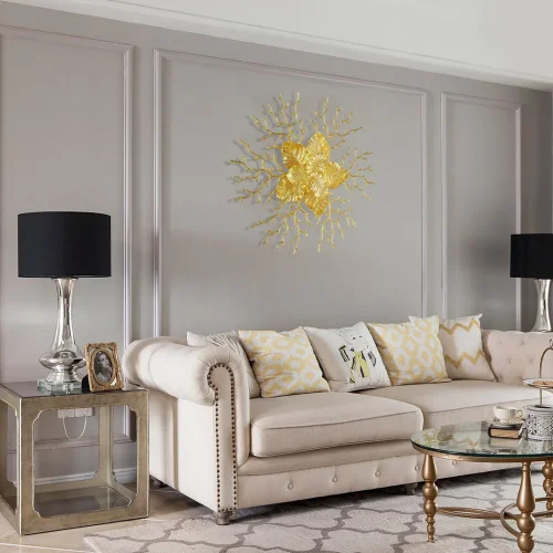 Люстра потолочная Милано-3 23312.700.6.G9 GD Артемилано золотая на 6 ламп, основание золотое в стиле флористика современный ветви фото 2