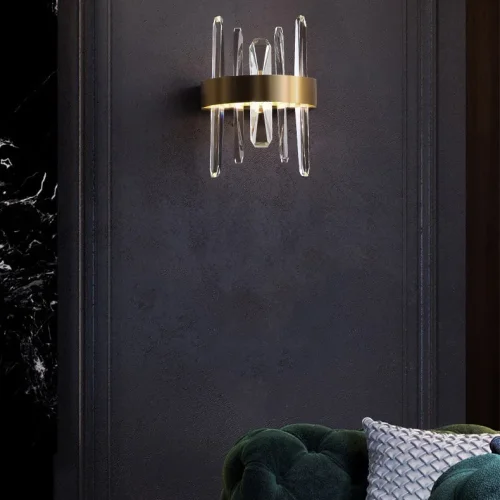 Настенный светильник CAROLA WALL L43 212028-23 ImperiumLoft прозрачный на 1 лампу, основание латунь в стиле современный фото 10