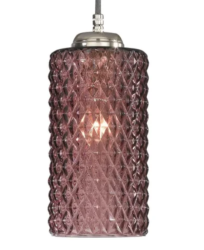 Светильник подвесной L 10001/1 Reccagni Angelo фиолетовый 1 лампа, основание никель в стиле современный классический выдувное фото 3