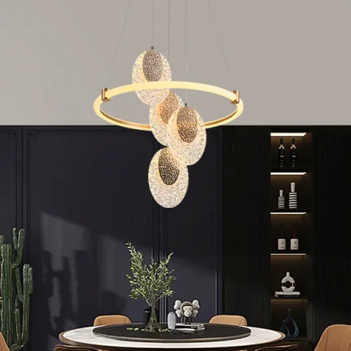 Люстра подвесная CERES RING 219634-23 ImperiumLoft белая на 5 ламп, основание латунь в стиле современный фото 8 Люстра подвесная CERES RING 219634-23 ImperiumLoft белая на 5 ламп, основание латунь в стиле современный фото 8