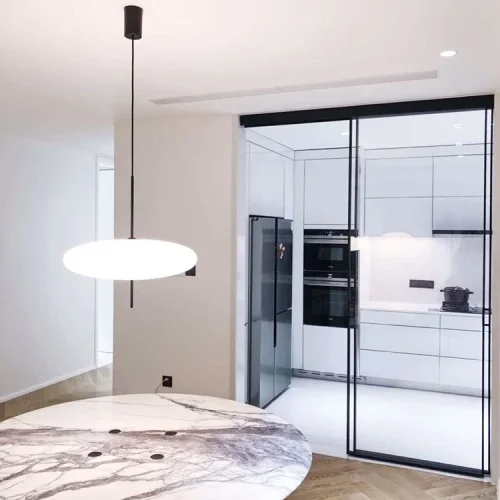 Светильник подвесной LAKIN black D30 189884-23 ImperiumLoft белый на 6 ламп, основание чёрное в стиле современный фото 10