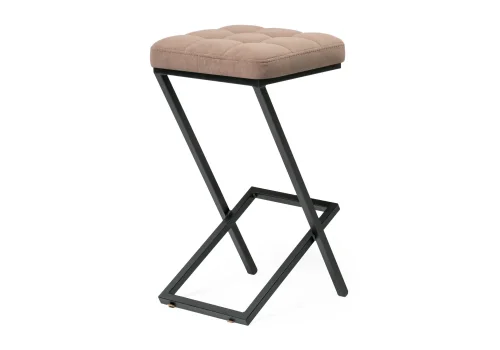 Полубарный стул Амаури катания корица / черный матовый 507431 Woodville, коричневый/велюр, ножки/металл/чёрный, размеры - ****350*365 фото 4