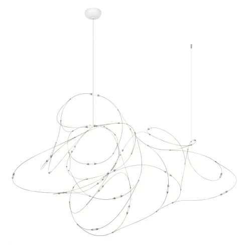 Светильник подвесной LED Flock of Light 10309/21 CR LOFT IT белый на 1 лампу, основание белое в стиле современный минимализм 