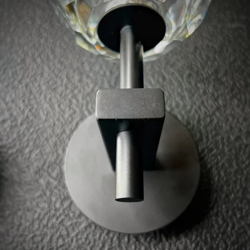 Бра RH Boule de Cristal Single Sconce Black 156563-22 ImperiumLoft серый на 1 лампа, основание чёрное в стиле арт-деко  фото 4