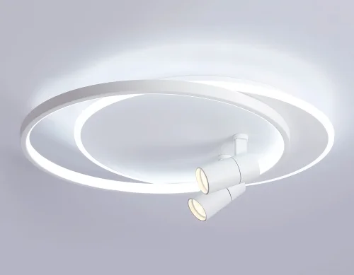 Светильник потолочный LED с пультом FL51391 Ambrella light белый 1 лампа, основание белое в стиле хай-тек современный с пультом фото 6