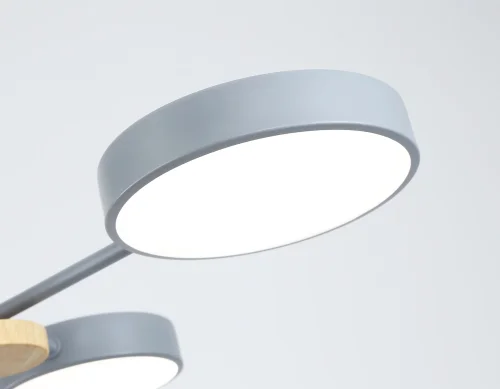 Люстра потолочная LED FL4859 Ambrella light серая на 1 лампу, основание серое в стиле хай-тек фото 6