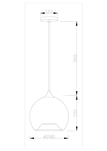 Светильник подвесной Laura V2120-P Moderli прозрачный 1 лампа, основание чёрное в стиле лофт современный  фото 7