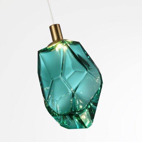 Светильник подвесной LED Gemme 7110/4LC Odeon Light зелёный на 1 лампу, основание бронзовое в стиле классический современный выдувное фото 6 Светильник подвесной LED Gemme 7110/4LC Odeon Light зелёный на 1 лампу, основание бронзовое в стиле классический современный выдувное фото 6