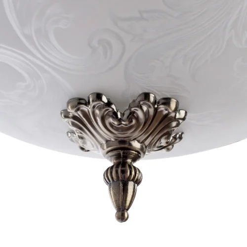 Светильник потолочный Crown A4541PL-3AB Arte Lamp белый 3 лампы, основание античное бронза в стиле классический  фото 4