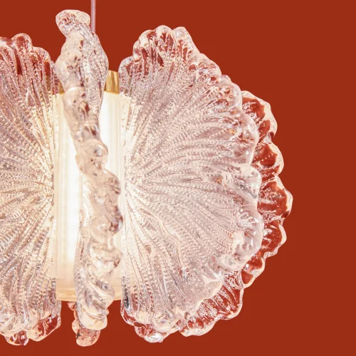 Светильник подвесной LED Flower FR5579PL-L8BS Freya прозрачный на 1 лампу, основание латунь в стиле современный фото 7 Светильник подвесной LED Flower FR5579PL-L8BS Freya прозрачный на 1 лампу, основание латунь в стиле современный фото 7