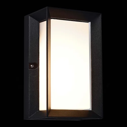 Настенный светильник LED уличный Cubista SL077.411.01 ST-Luce уличный IP54 чёрный на 1 лампу, плафон белый в стиле современный LED