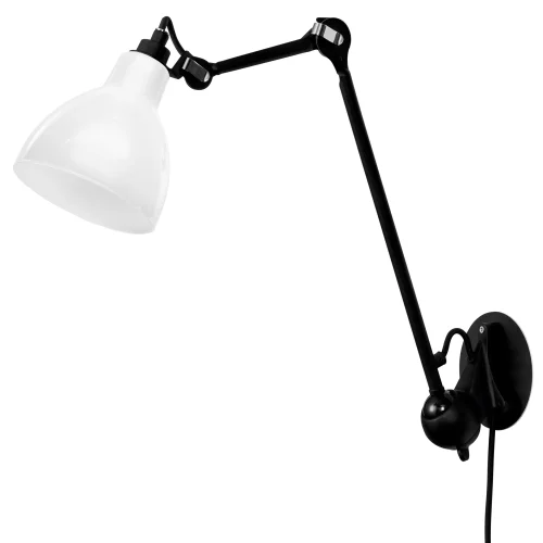 Бра с выключателем в розетку Loft 865617 Lightstar белый на 1 лампа, основание чёрное в стиле хай-тек 